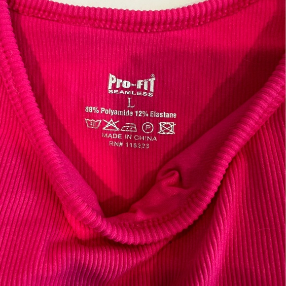 TWO crop tanks - pink & tan set - Picture 3 of 5